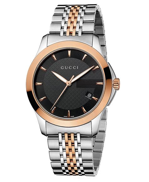 stainless steel gold men's diamond gucci swiss made watch|gucci g-timeless.